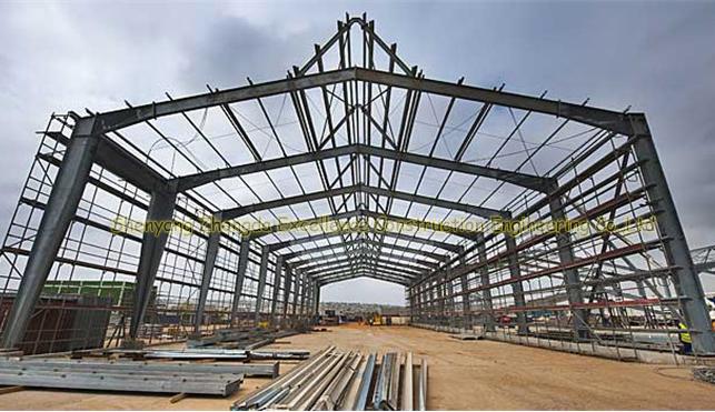 niedrige Kosten Stahlkonstruktion galvanisierte Industriegebäudelager Metallbinder